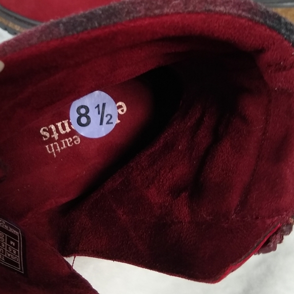 Earth Elements Tessa Premium Suede and Leather Boots Garnet Multitone Sz 8.5 New - Picture 8 of 9